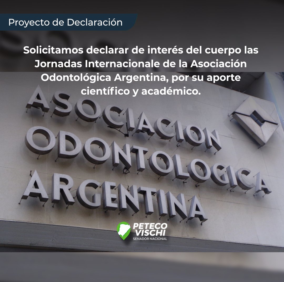 Declara de interés jornadas de la Asociación Odontológica Argentina