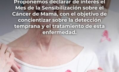 Declara de interés el Mes de la Sensibilidad sobre el Cáncer de Mama