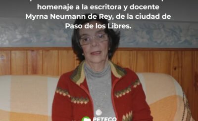 Declara de interés el homenaje a la escritora y docente Myrna Neumann de Rey