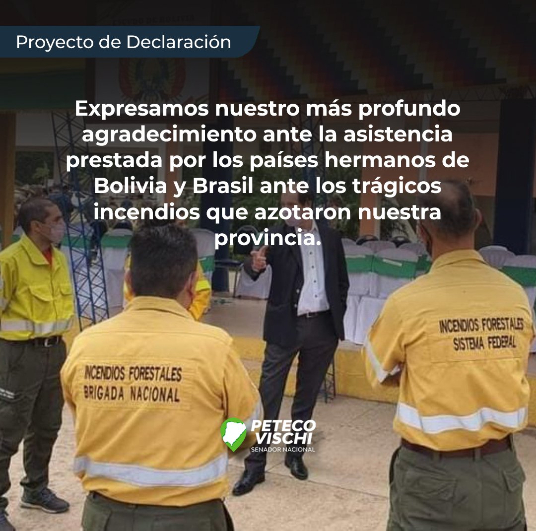 Agradecimiento a Brasil y Bolivia por su ayuda