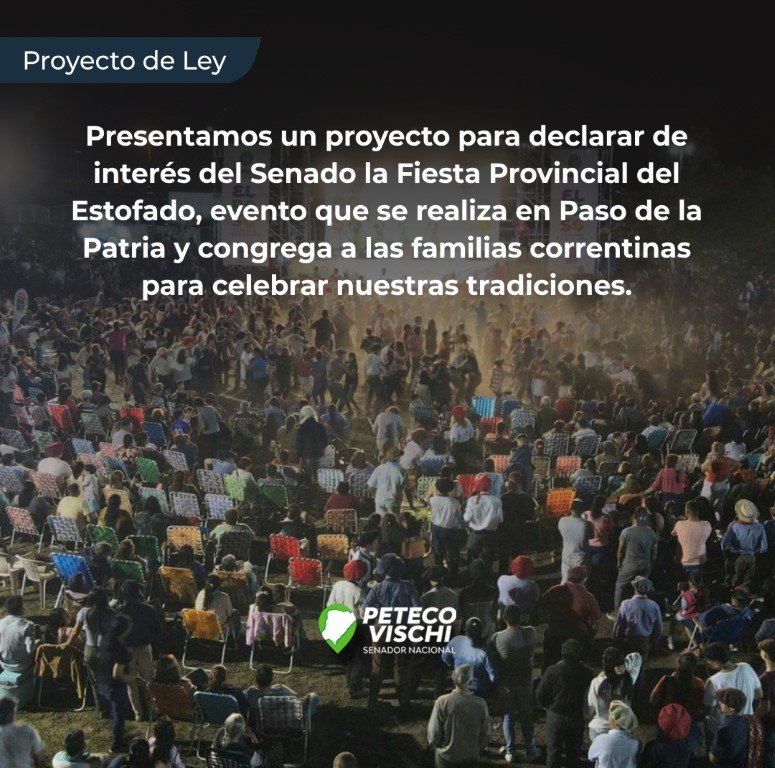 Declara de interés la “5° Fiesta Provincial del Estofado” de Paso de la Patria