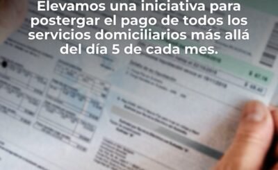 Postergación de vencimientos de servicios domiciliarios