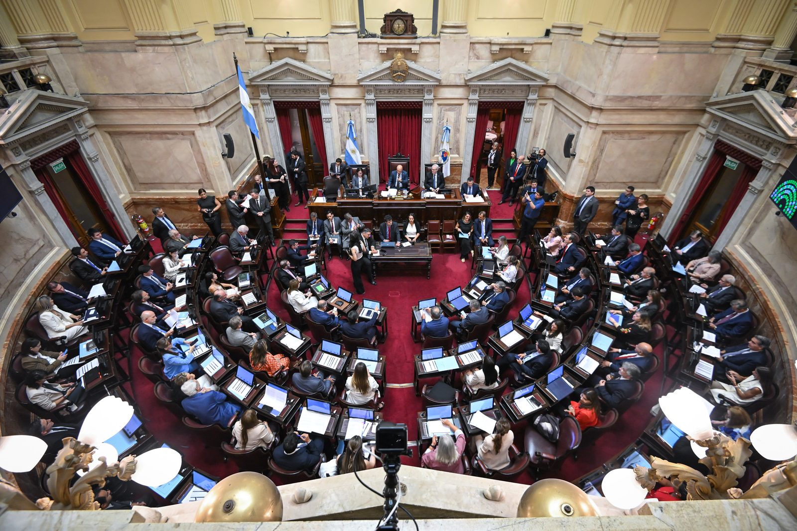 Recinto del Senado de la Nación durante la sesión